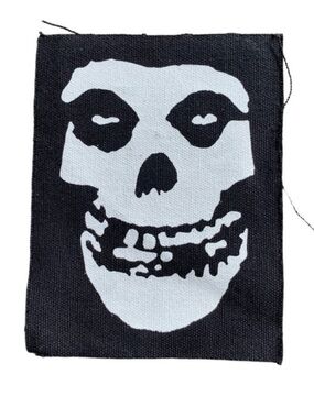 Vintage 2004 Misfits Crimson Ghost Patch Black & White Edgy Punk Rock 00s Y2K